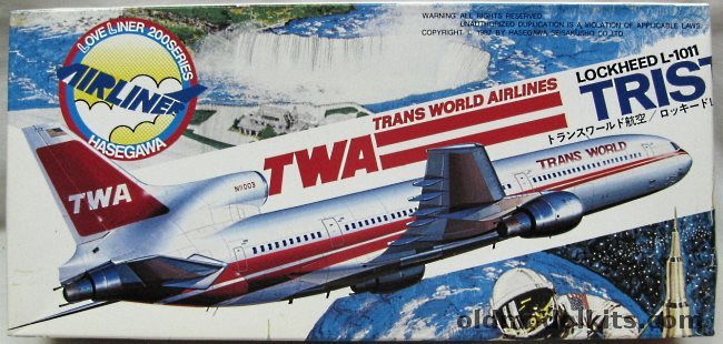 Hasegawa 1/200 Lockheed L-1011 Tristar TWA, LC7 plastic model kit